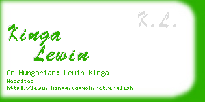 kinga lewin business card